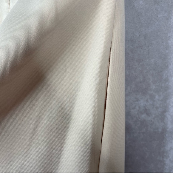 Gal Meets Glam Oatmeal Lydia Double Face Twist Short Sleeve Dress Women's Size 4 - Picture 6 of 9